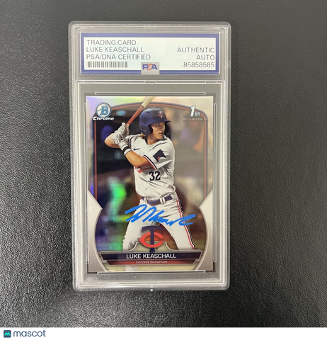 2023 Topps 1st Bowman Chrome#BDC-53 Luke Keaschall Signed Card PSA Twins