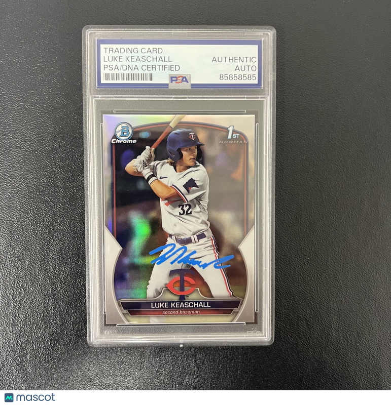 2023 Topps 1st Bowman Chrome#BDC-53 Luke Keaschall Signed Card PSA Twins