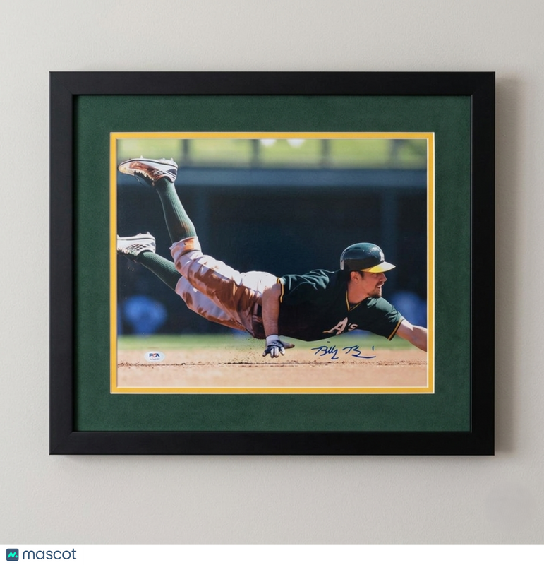 Billy Burns Oakland Athletics Signed 11x14 Custom Framed Photo PSA