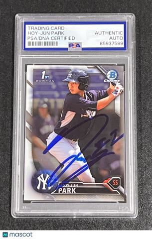 2016 Topps 1st Bowman Chrome #BCP201 Hoy-Jun Park Signed Card Auto PSA Slabbed