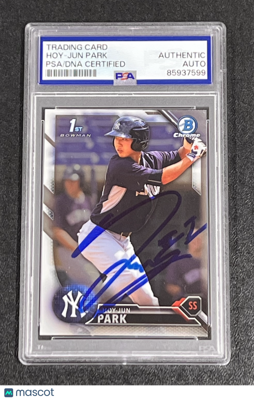 2016 Topps 1st Bowman Chrome #BCP201 Hoy-Jun Park Signed Card Auto PSA Slabbed