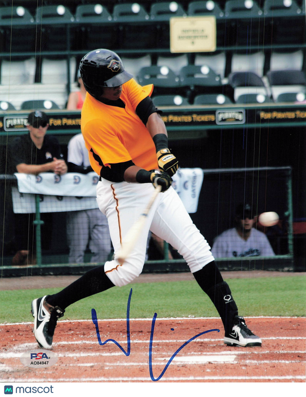 Willy Garcia Pittsburgh Pirates Signed 8x10 Photo PSA