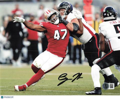 Bryce Huff Signed San Francisco 49ers Football 8x10 Photo BAS Autographed