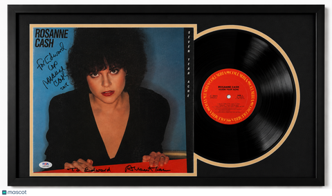 Rosanne Cash Signed Seven Year Ache Framed Vinyl PSA Album Auth