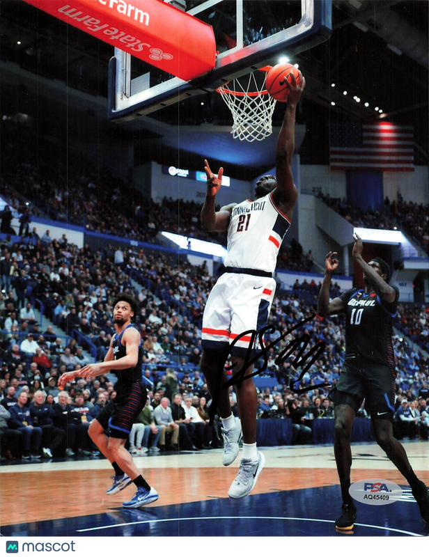 Adama Sanogo UConn Huskies Signed Basketball 8x10 Photo PSA