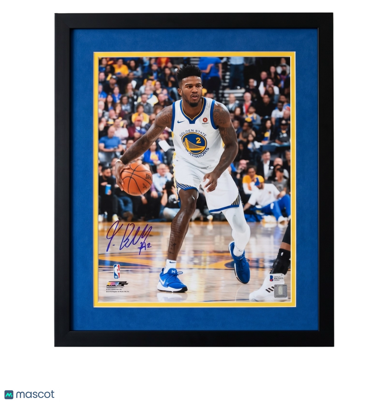 Jordan Bell Golden State Warriors Signed 11x14 Custom Framed Photo BAS