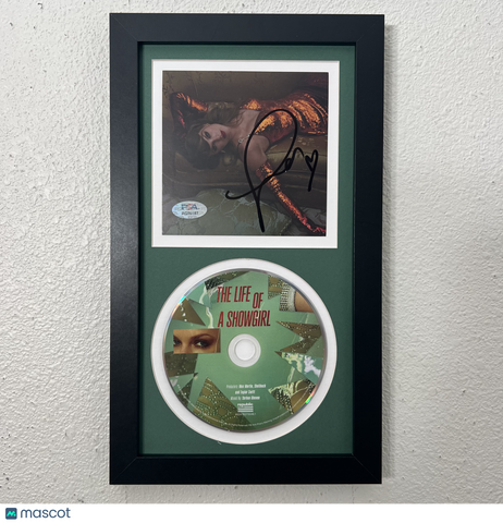 Taylor Swift Signed CD Cover Framed PSA/DNA Autographed The Life of a Showgirl
