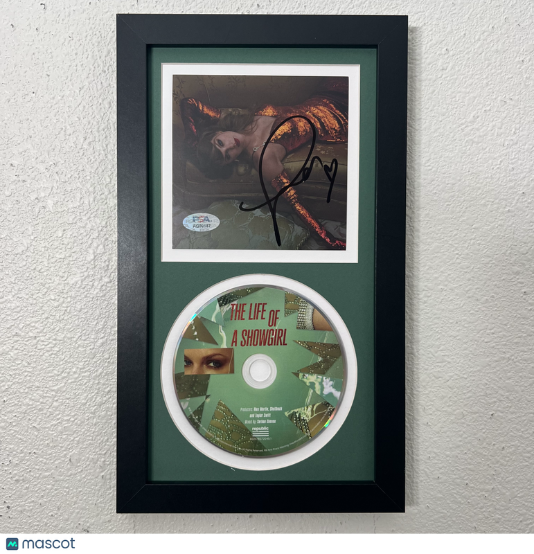Taylor Swift Signed CD Cover Framed PSA/DNA Autographed The Life of a Showgirl