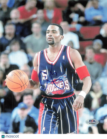 Cuttino Mobley Houston Rockets Signed Basketball 8x10 Photo PSA