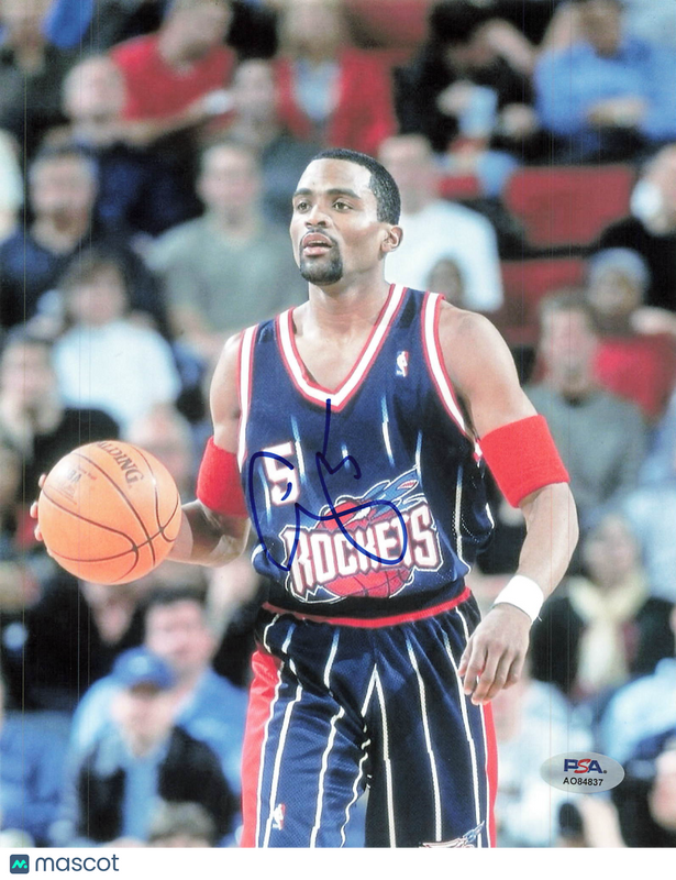 Cuttino Mobley Houston Rockets Signed Basketball 8x10 Photo PSA
