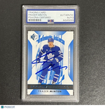 2023-24 Upper Deck Hockey Rookie Authentics #136 Fraser Minten Signed Card PSA