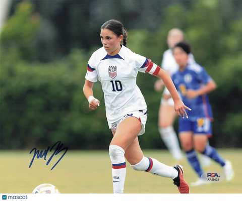 Melanie Barcenas Signed Football 8X10 Photo PSA Autographed
