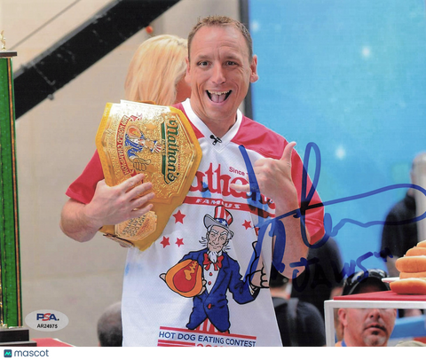 Joey Chestnut Signed 8x10 Photo PSA Autographed