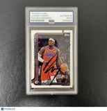 2025 Topps #117 Luguentz Dort Signed Card PSA Oklahoma City Thunder