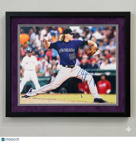 John Gray Colorado Rockies Signed 11x14 Custom Framed Photo PSA