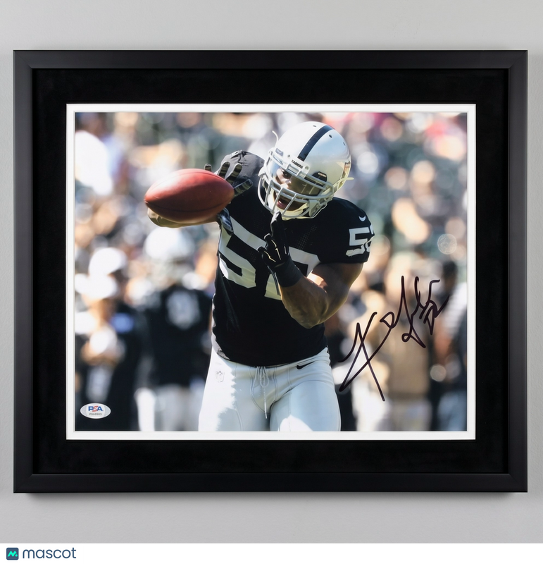 Khalil Mack Signed Oakland Raiders 11x14 Custom Framed Photo PSA Autographed