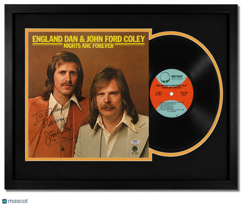 John Ford Coley Signed Nights Are Forever Custom Framed Vinyl Album PSA
