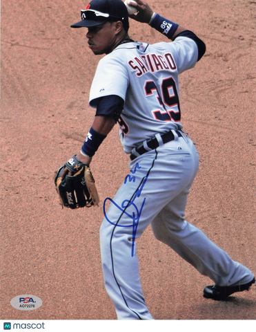 Ramon Santiago Detroit Tigers Signed 8x10 Photo PSA