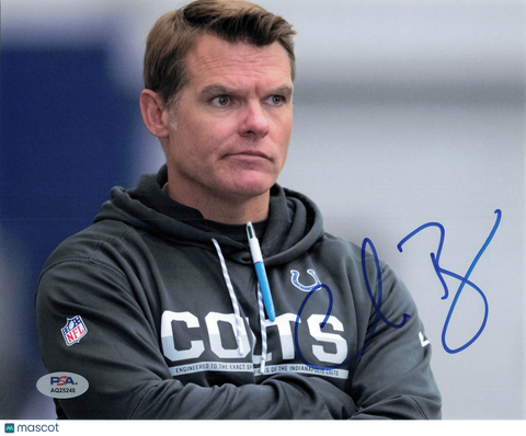 Chris Ballard Signed Indianapolis Colts Football 8x10 Photo PSA Autographed