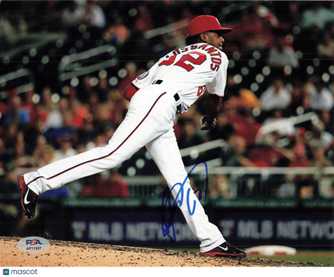 Anel De Los Santos Washington Nationals Signed 8x10 Photo PSA