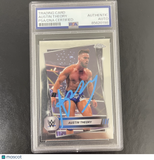 2025 Topps Chrome WWE #130 Austin Theory signed card PSA Auto Authentic