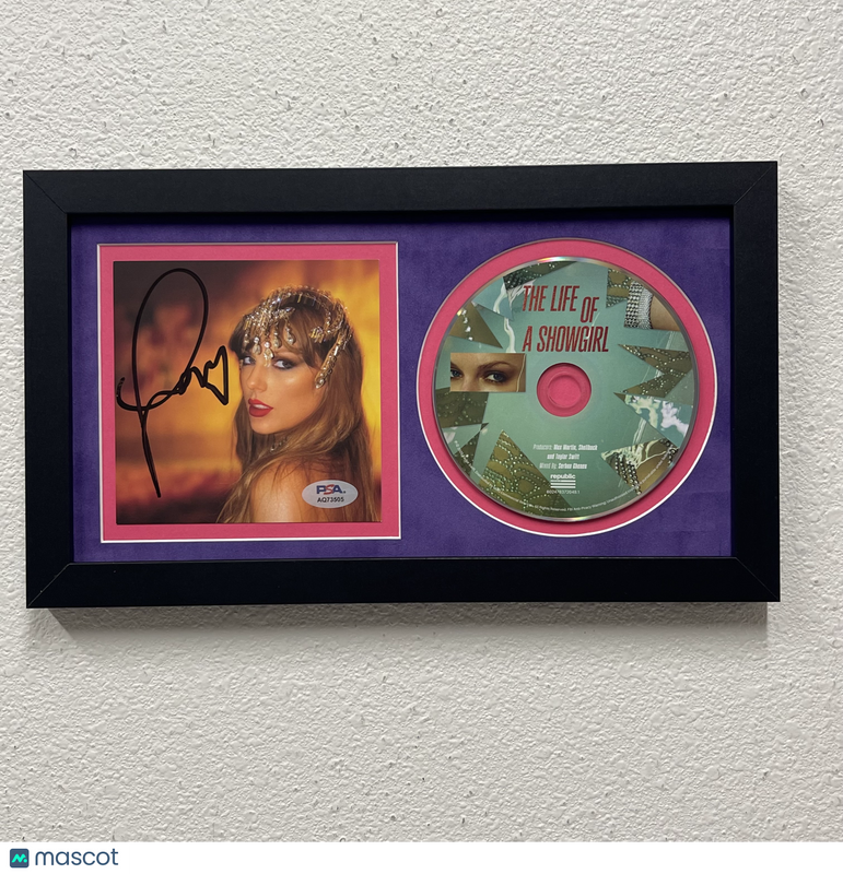 Taylor Swift signed The Life of a Showgirl Framed Display CD Album PSA Auto