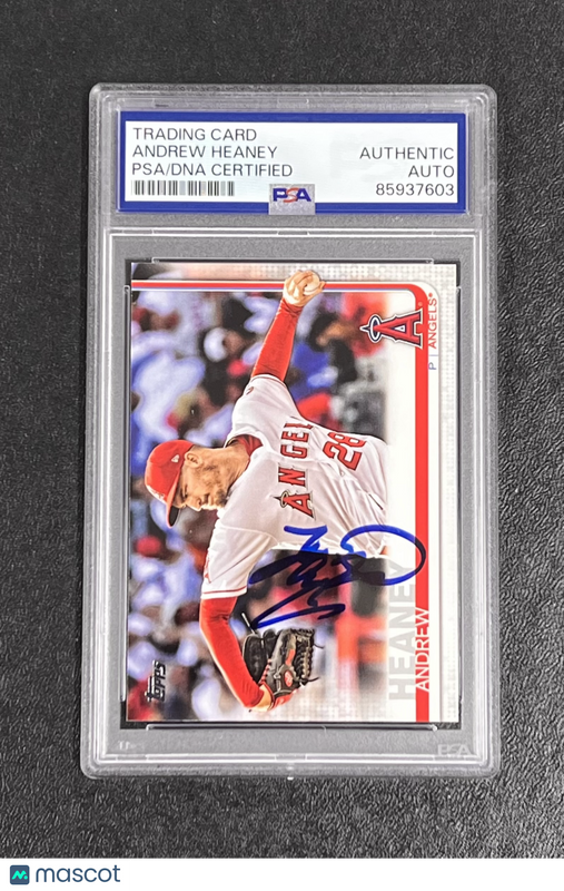 2019 Topps #257 Andrew Heaney Signed Card PSA Auto Authentic Autographed