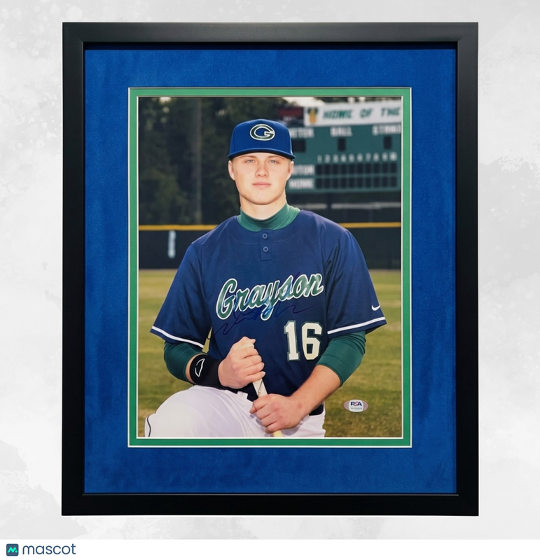 Austin Meadows Grayson High School Rams Signed 11x14 Custom Framed Photo PSA