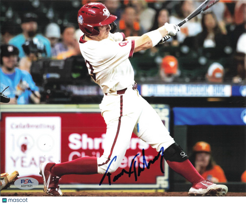 Tanner Tredaway Oklahoma Sooners Signed 8x10 Photo PSA