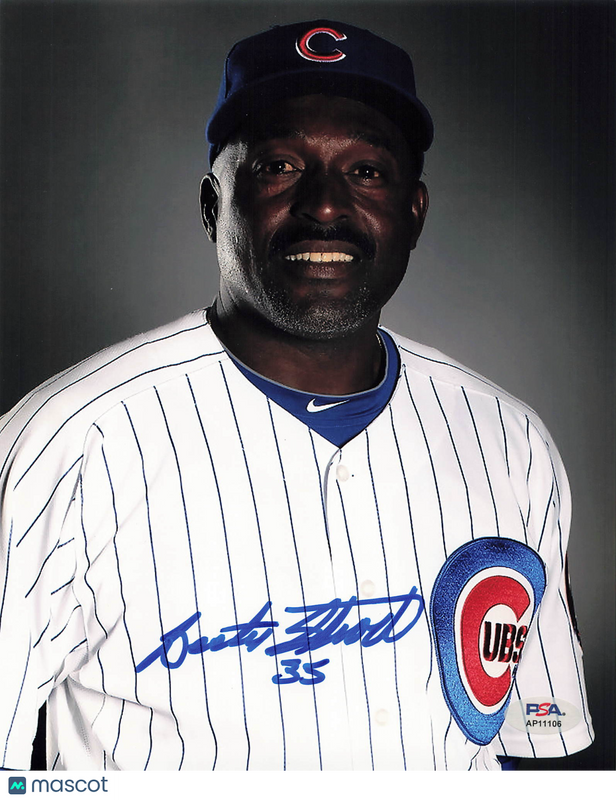 Lester Strode Chicago Cubs Signed 8x10 Photo PSA