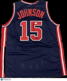 Magic Johnson Signed Team USA Jersey BAS