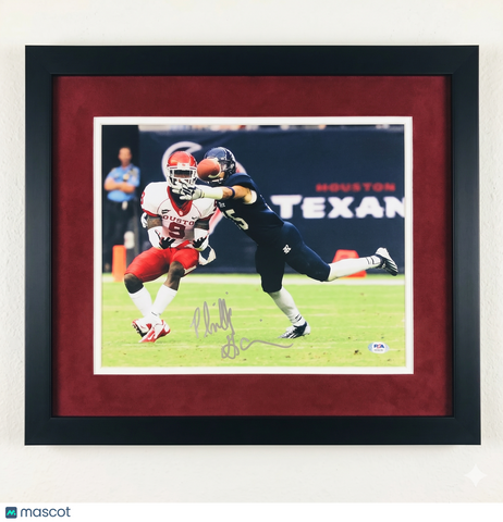 Phillip Gaines Signed Rice Owls Football 11x14 Custom Framed Photo PSA Auth