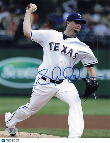 Scott Feldman Texas Rangers Signed 8x10 Photo PSA