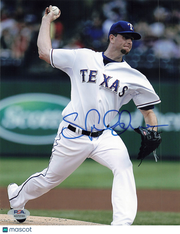 Scott Feldman Texas Rangers Signed 8x10 Photo PSA