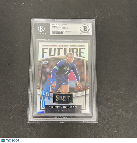 Trinity Rodman 2022-23 Panini Select Future FIFA#19 Signed Card BAS Autographed