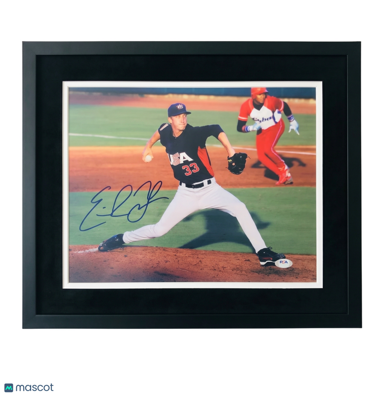 Erick Fedde Washington Nationals Signed 11x14 Custom Framed Photo PSA