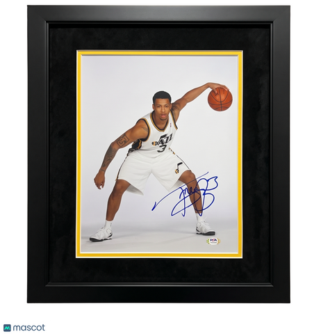 Trey Burke Utah Jazz Signed Basketball 11x14 Custom Framed Photo PSA