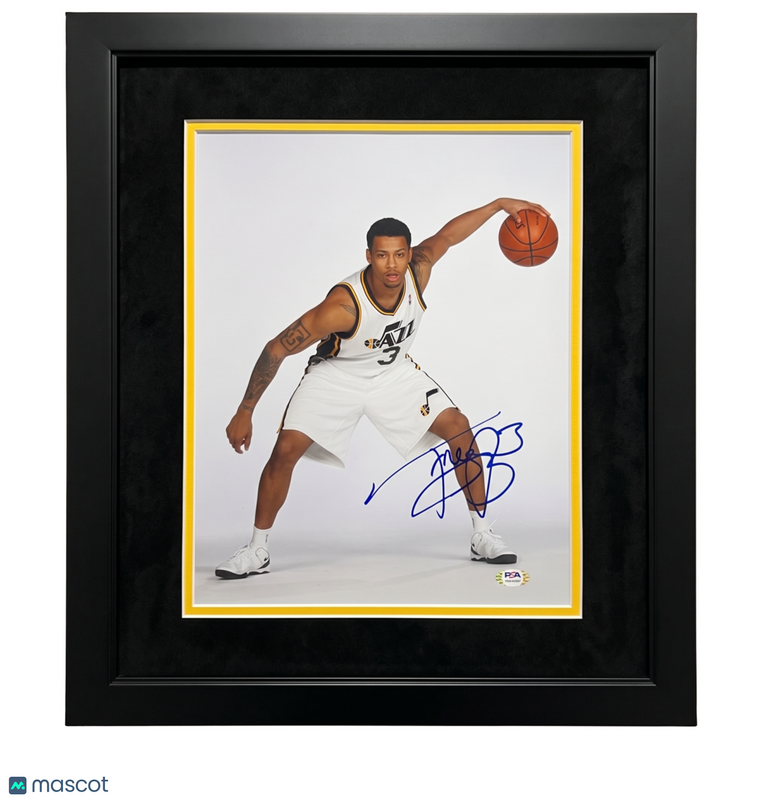 Trey Burke Utah Jazz Signed Basketball 11x14 Custom Framed Photo PSA