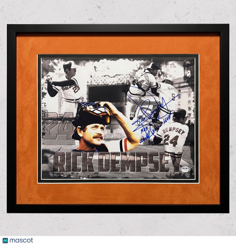 Rick Dempsey Baltimore Orioles Signed 11x14 Custom Framed Photo PSA