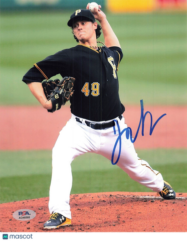 Jeff Locke Pittsburgh Pirates Signed 8x10 Photo PSA