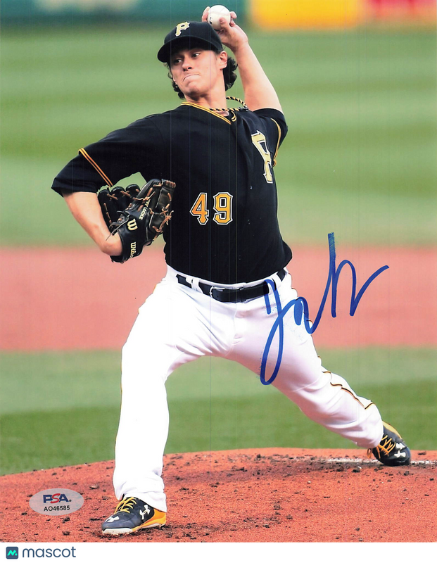 Jeff Locke Pittsburgh Pirates Signed 8x10 Photo PSA