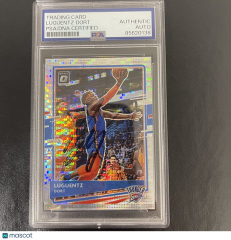 2020-21 Panini Donruss Optic #94 Luguentz Dort Pulsar Prizm signed card PSA