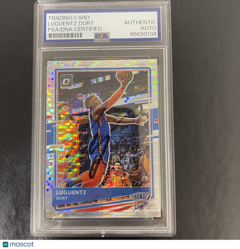 2020-21 Panini Donruss Optic #94 Luguentz Dort Pulsar Prizm signed card PSA