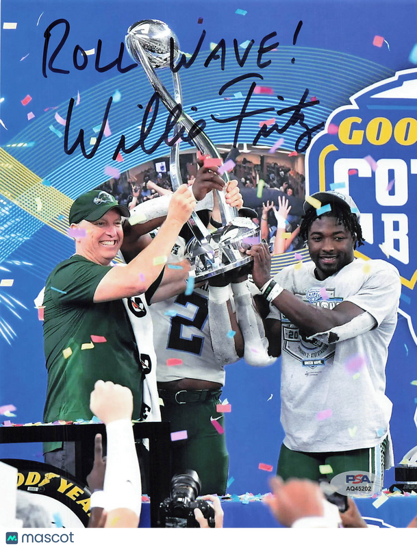 Willie Fritz Signed Tulane Green Wave Football 8x10 Photo PSA Autographed