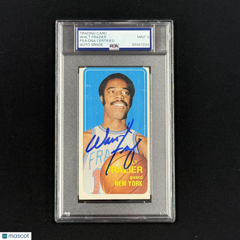 1970 Topps #120 Walt Frazier Signed Card Auto PSA 9 Slabbed Knicks