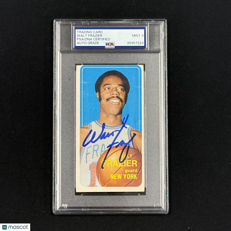 1968 TCG #120 Walt Frazier Signed Card Auto PSA 9 Slabbed Knicks