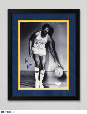 Al Attles Golden State Warriors Signed Basketball 8x10 Custom Framed Photo PSA