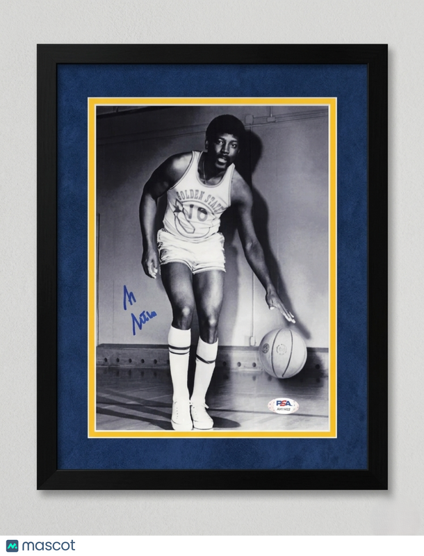 Al Attles Golden State Warriors Signed Basketball 8x10 Custom Framed Photo PSA