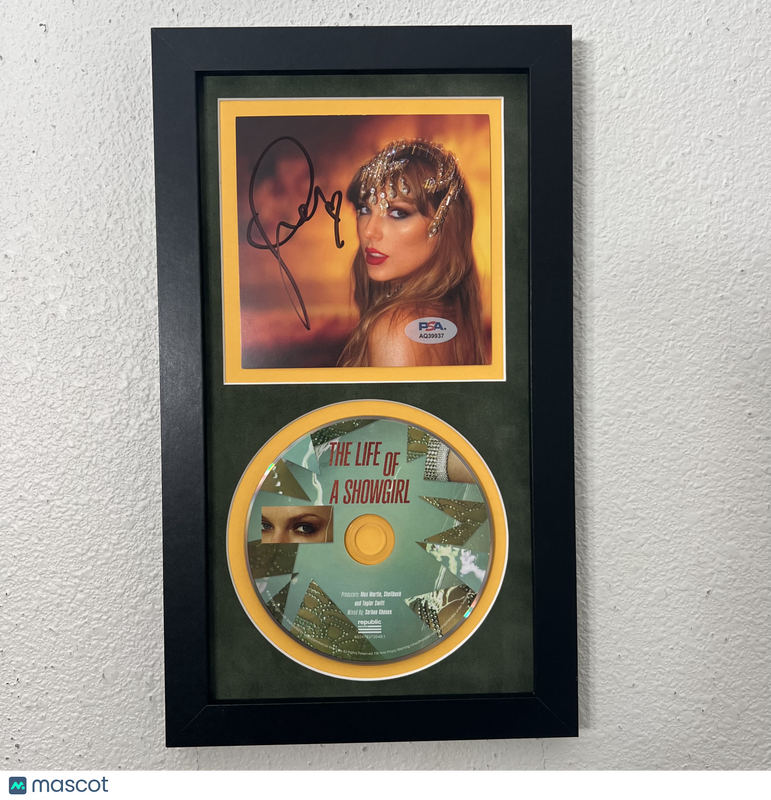 Taylor Swift Signed CD Cover Framed PSA/DNA Autographed The Life of a Showgirl