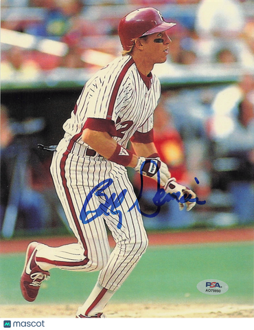 Bob Dernier Philadelphia Phillies Signed 8x10 Photo PSA